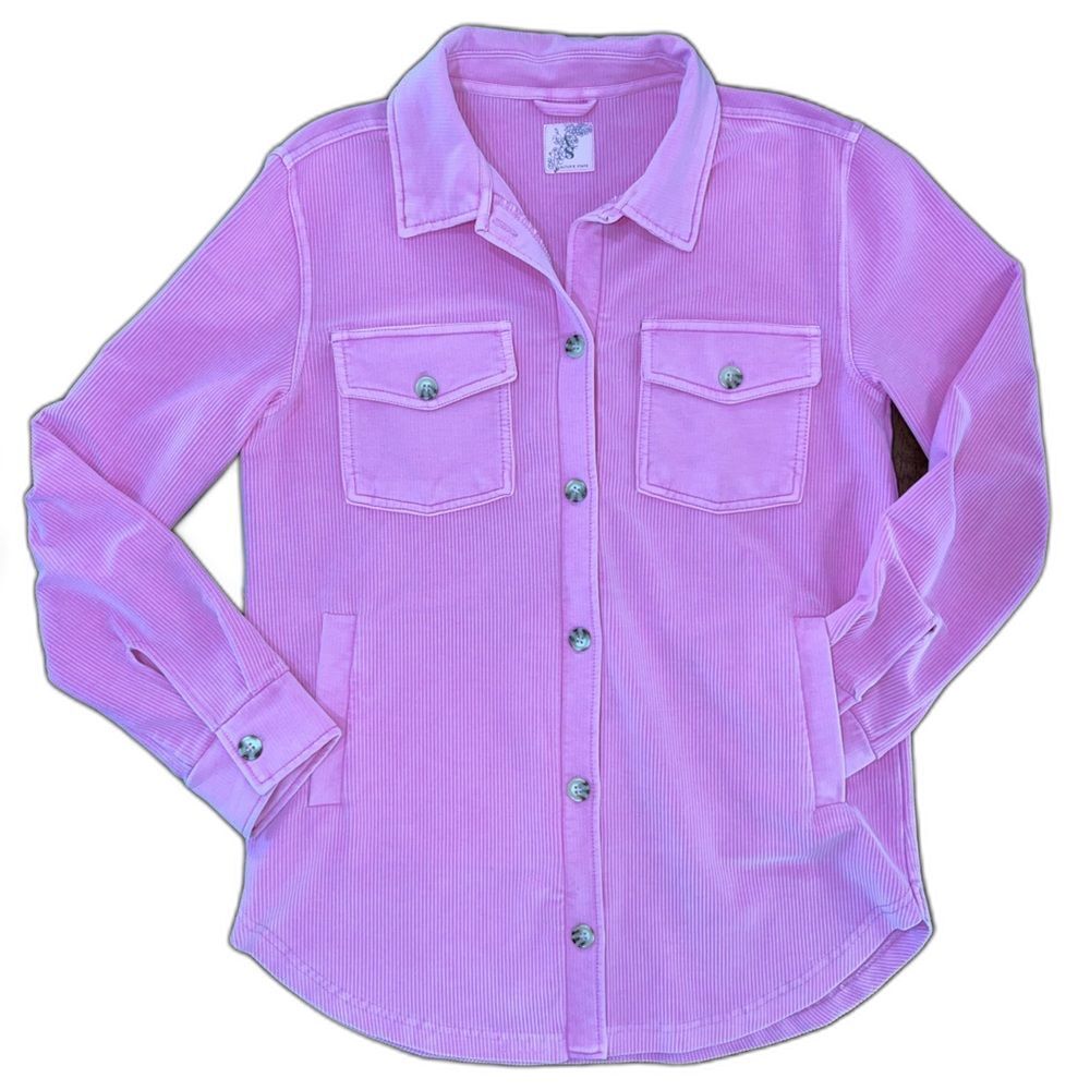 Soft Pink Ribbed Oversized Shacket Cozy Button Front Layering XS Altar’d State - Picture 6 of 11